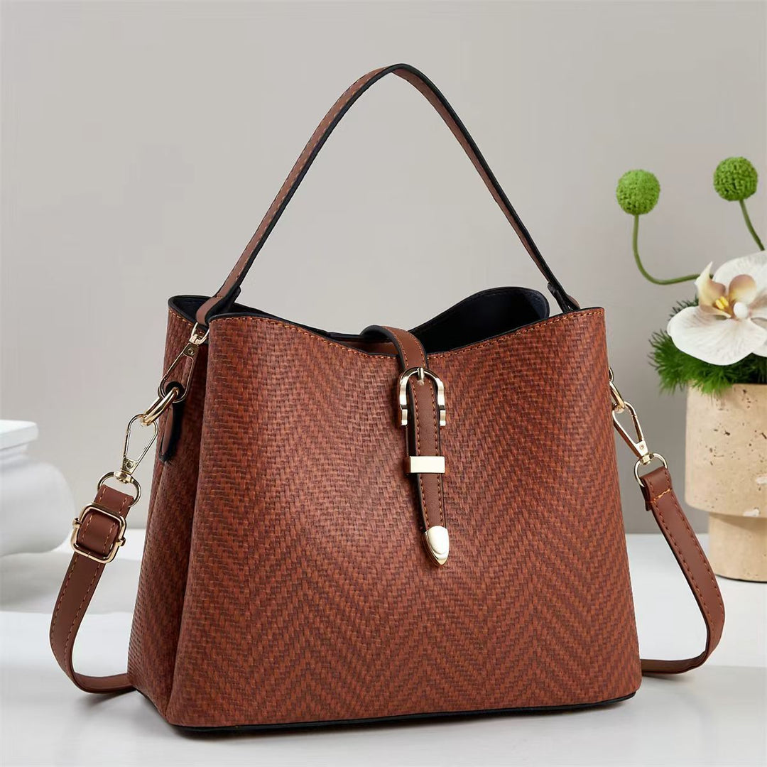 Damen Handtasche mit modernem Zickzack-Muster und abnehmbarem Schultergurt Nord Taschen