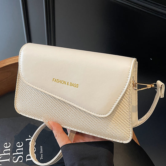 Damen Umhängetasche im stilvollen Kombi-Design mit hochwertigem Leder und gewebtem Stoff Nord Taschen