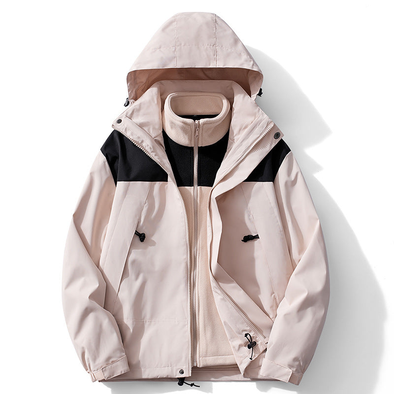 Herren modulare Kapuzenjacke mit separatem Fleece-Innenlayer, wasserabweisender Shell und funktionalen Taschen Nord Taschen