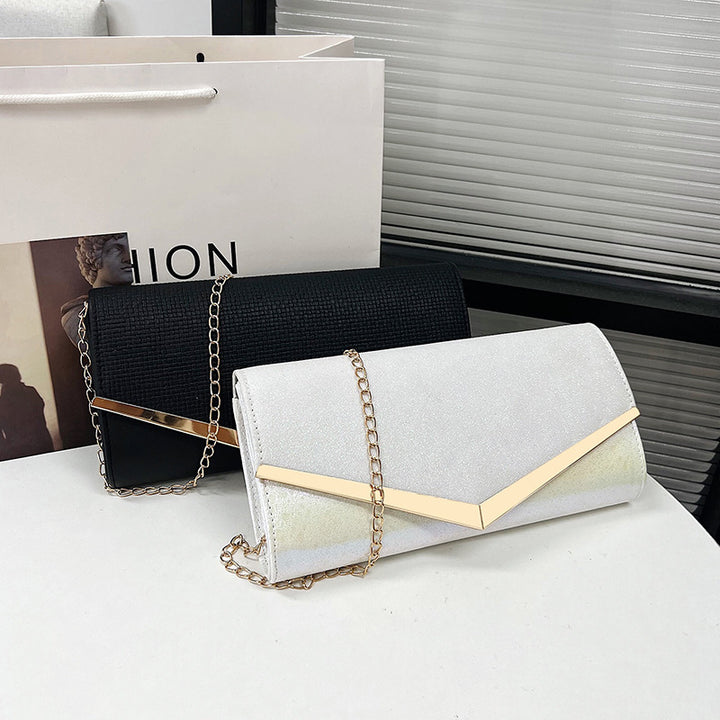 Damen elegante Clutch-Tasche mit Glitzer-Akzent Nord Taschen