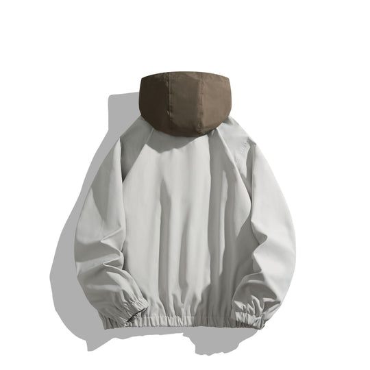 Unisex Leichter Anorak mit Kontrastkapuze und halbem Reißverschluss Nord Taschen