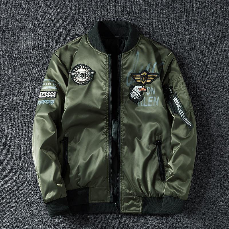Herren Pilotenbomberjacke im Aviator-Look mit Badge-Applikationen, Ärmeltasche und gerippten Bündchen Nord Taschen