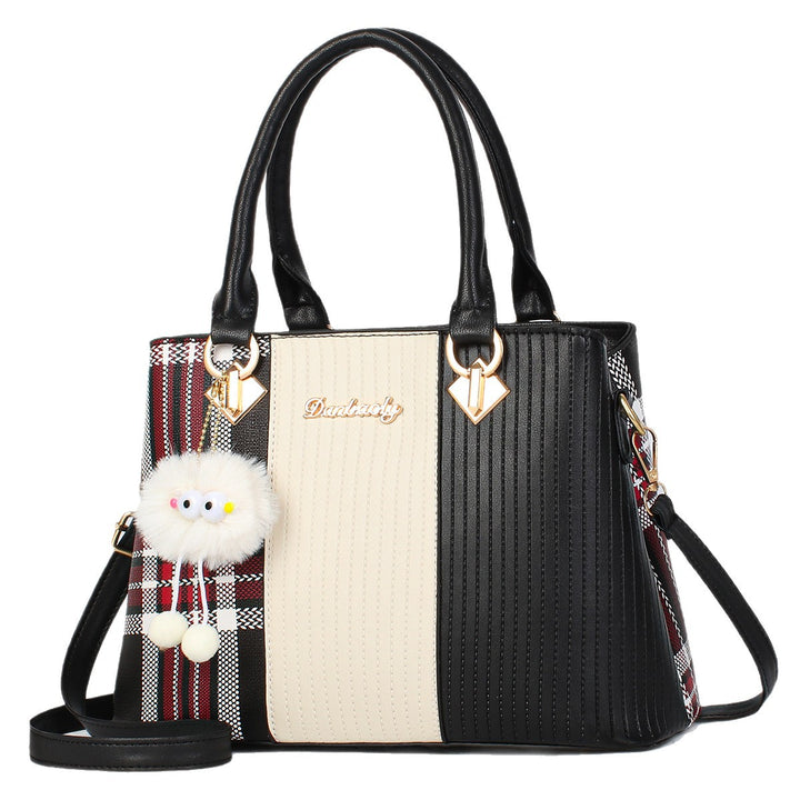 Damen modische Handtasche mit strukturiertem Design und abnehmbarem Anhänger Nord Taschen