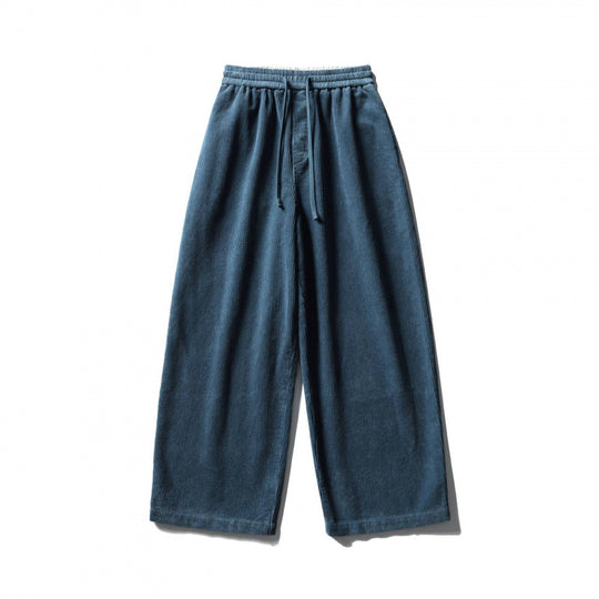 Unisex Weite Cordhose im Relaxed-Fit mit elastischem Bund, Tunnelzug und geradem Bein Nord Taschen