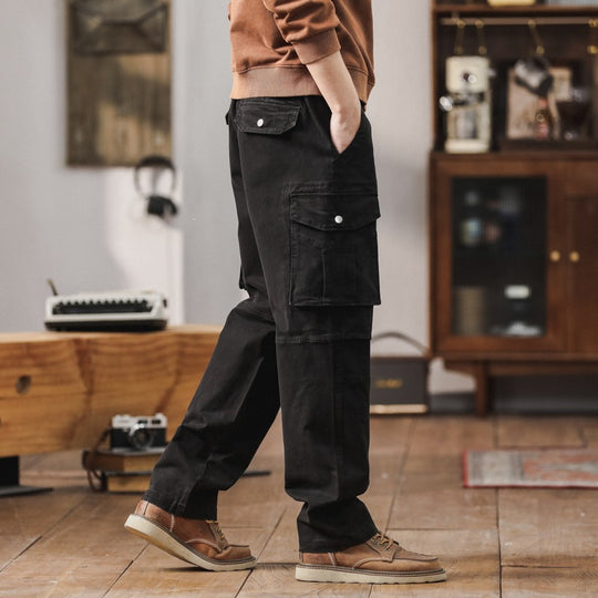 Herren Robuste Relaxed-Fit Cargohose mit verstärkten Knien und Mehrfach-Taschen Nord Taschen