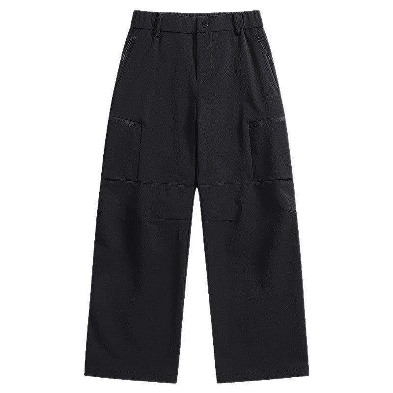 Herren weite Utility-Cargohose mit Reißverschluss‑Taschen und vorgeformten Knien Nord Taschen