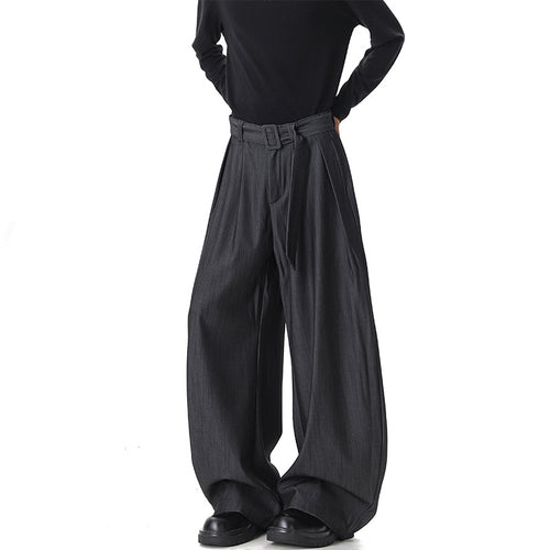Damen Weite Paperbag-Hose mit hohem Bund, Falten und Taillengürtel Nord Taschen