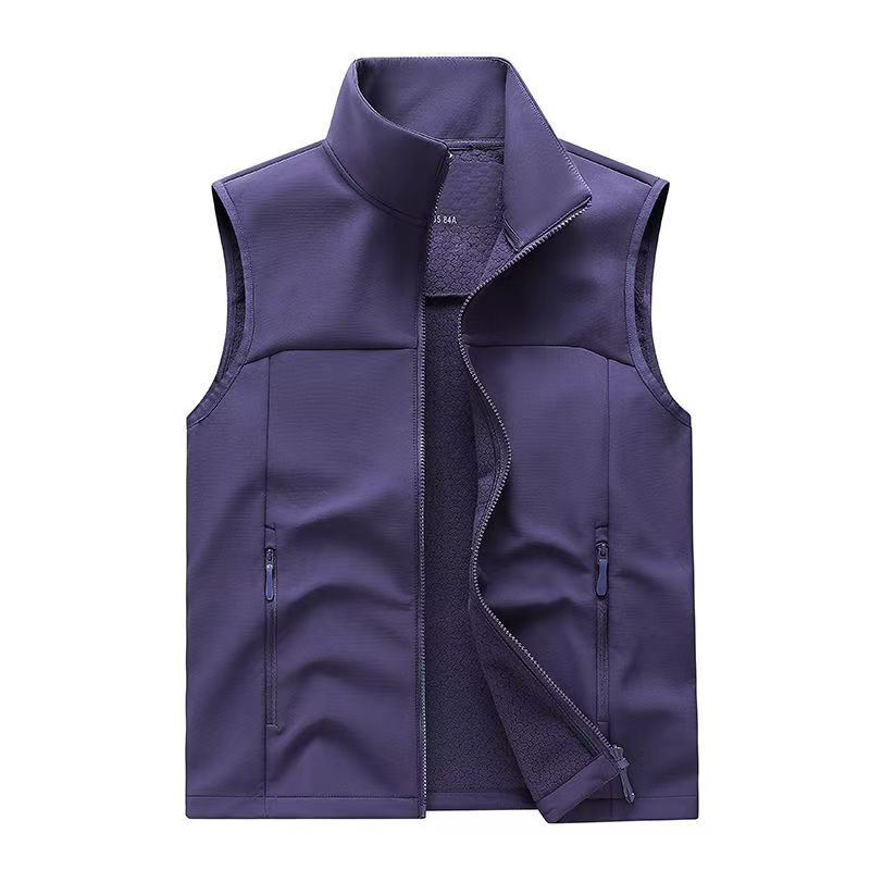 Herren Leichte Softshell-Weste mit Stehkragen, atmungsaktivem Mesh-Futter und Reißverschlusstaschen Nord Taschen