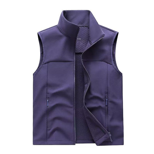 Herren Leichte Softshell-Weste mit Stehkragen, atmungsaktivem Mesh-Futter und Reißverschlusstaschen Nord Taschen