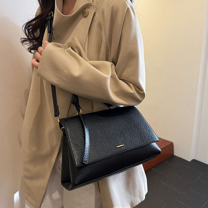Damen hochwertige Handtasche mit elegantem Klappverschluss Nord Taschen