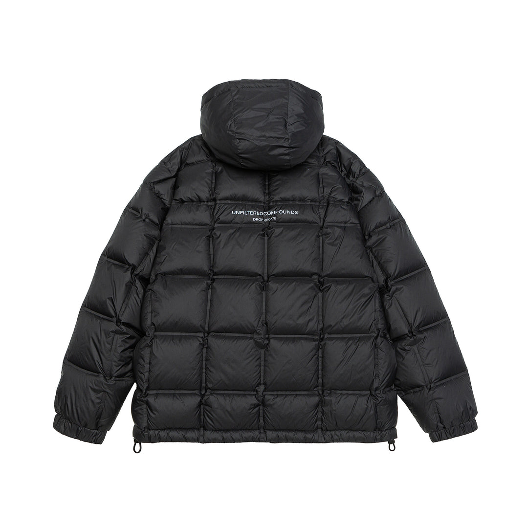 Unisex Oversize Steppjacke mit Kapuze, Daunenoptik und Tunnelzug Nord Taschen