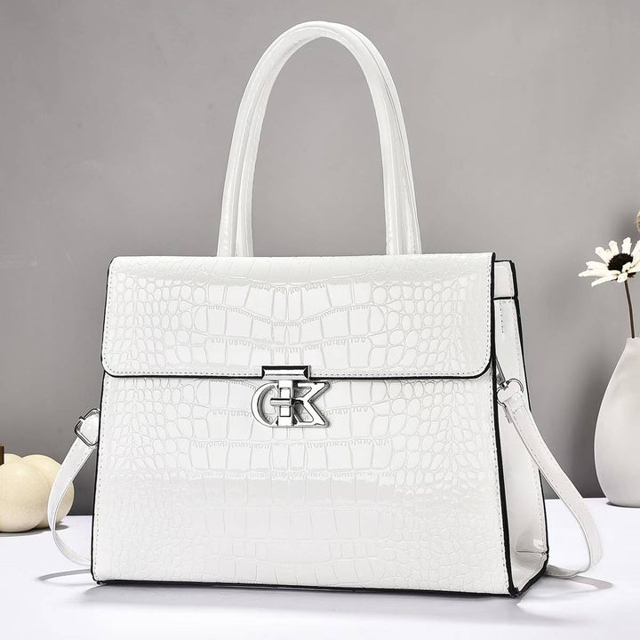 Damen elegante Handtasche mit glänzender Krokodilprägung Nord Taschen