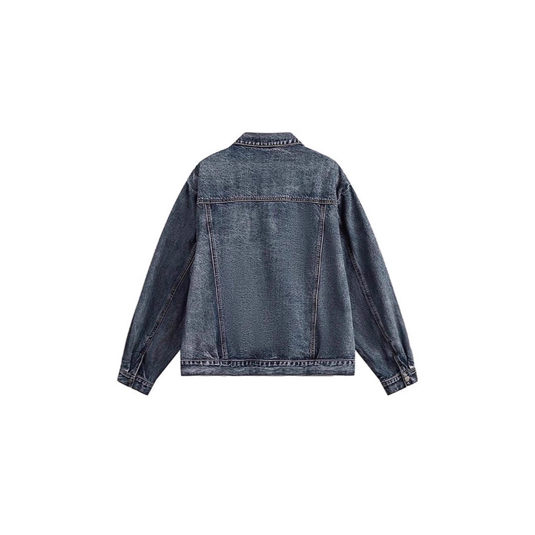 Damen Coole Oversized Jeansjacke Nord Taschen