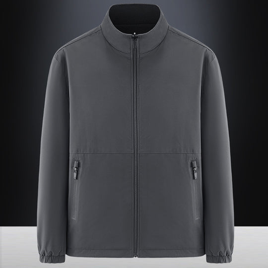 Herren Minimalistische technische Allwetter-Softshelljacke mit Stehkragen und wasserabweisenden Reißverschlüssen Nord Taschen