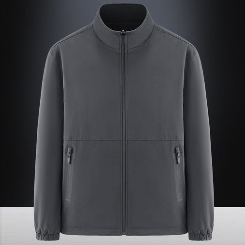 Herren Minimalistische technische Allwetter-Softshelljacke mit Stehkragen und wasserabweisenden Reißverschlüssen Nord Taschen