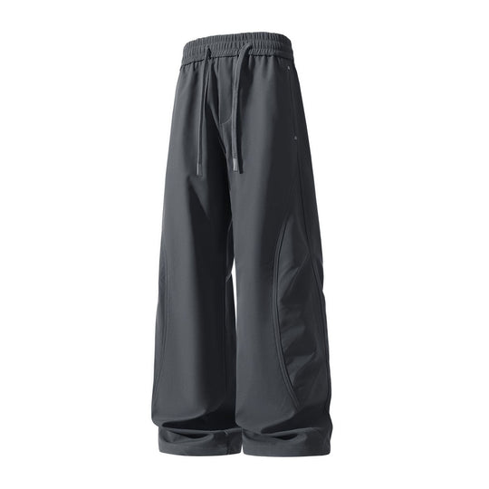 Damen Weite Cropped-Utility-Jogginghose mit Tunnelzugbund und geschwungenen Cargotaschen Nord Taschen