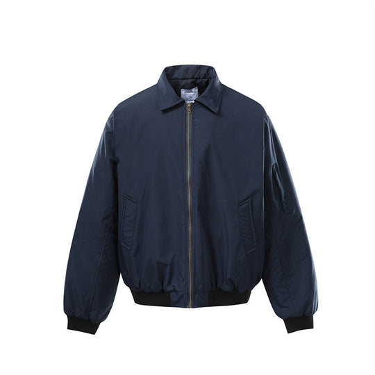 Unisex Kurz geschnittene Boxy‑Bomberjacke mit Reißverschluss, Rippbündchen und Ärmel‑Utilitytasche Nord Taschen