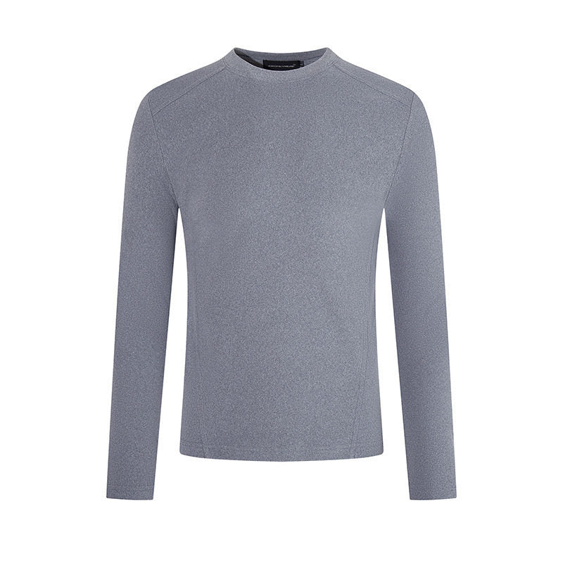 Herren Atmungsaktives Slim-Fit Feinstrick-Langarmshirt mit Rundhals Nord Taschen