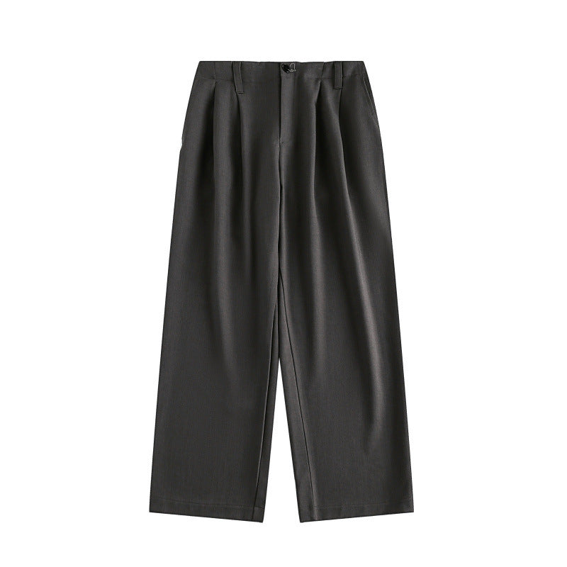 Damen Hochtaillierte weite Bundfalten-Hose mit geradem Bein Nord Taschen