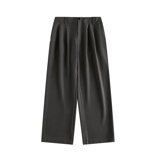 Damen Hochtaillierte weite Bundfalten-Hose mit geradem Bein Nord Taschen