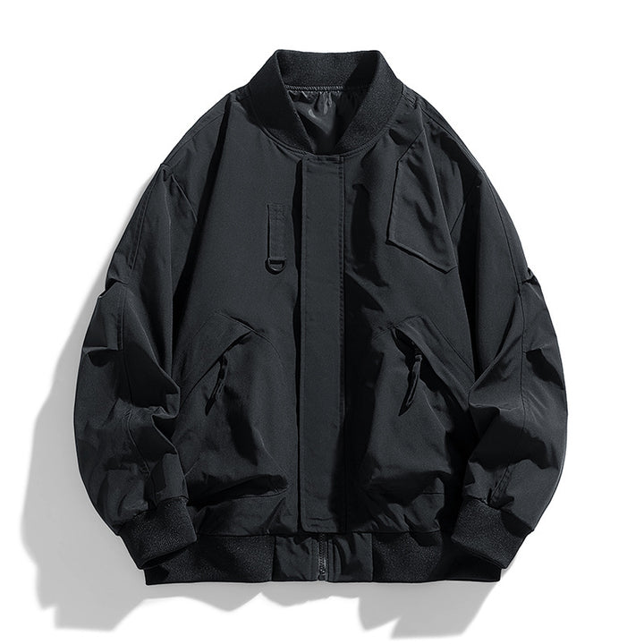 Men's  oversized military-inspired flight bomber jacket with utility pockets Nord Taschen