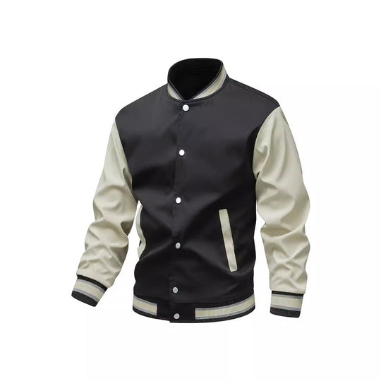 Herren Collegiate-Bomberjacke im Varsity‑Stil mit Kontrastärmeln Nord Taschen