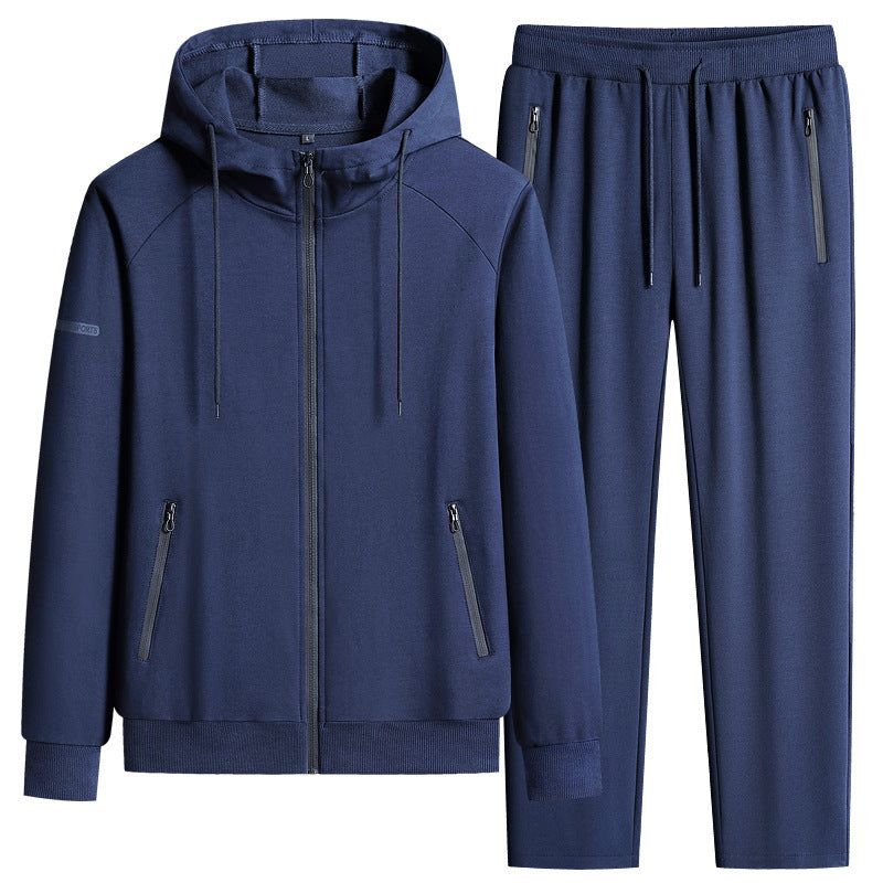 Herren Sportlicher Softshell-Trainingsanzug-Set mit fleecegefütterter Jacke und tapered Jogginghose Nord Taschen
