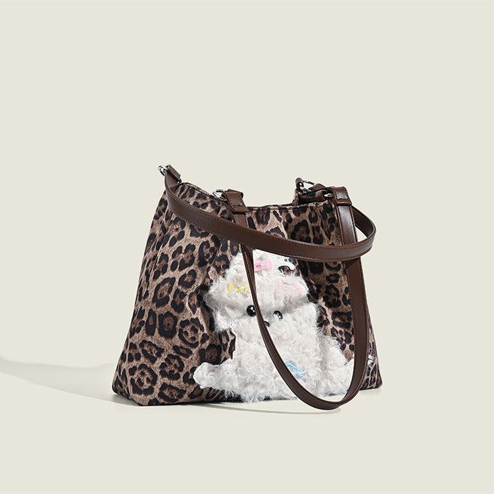 Damen Schultertasche mit verspieltem Tiermotiv Nord Taschen