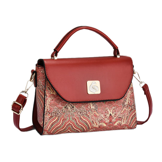 Damen Handtasche mit elegantem floralem Design und abnehmbarem Schulterriemen Nord Taschen