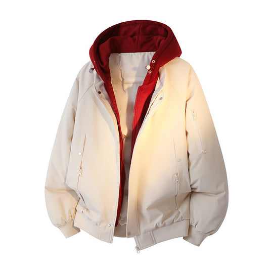 Herren Wasserabweisende Layering-Bomberjacke mit herausnehmbarer Kapuzen-Innenjacke Nord Taschen