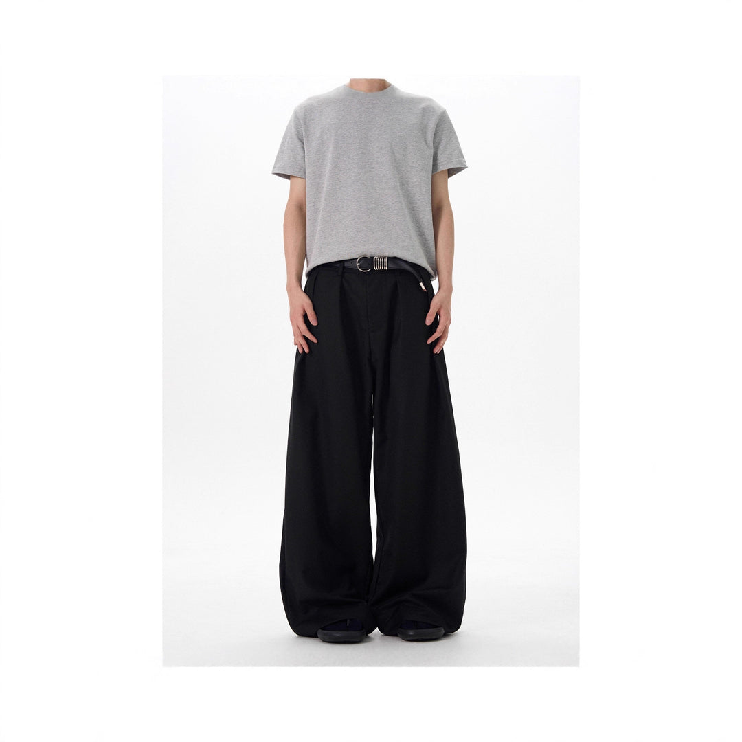 Herren Elegante Weitgeschnittene Stoffhose Nord Taschen
