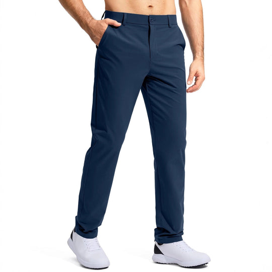 Herren nan elastische Golftwill-Hose mit geradem Schnitt, knitterfreiem Material und verdeckter Reißverschlusstasche - Arvani
