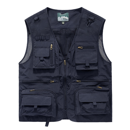 Herren Multitaschen-Funktionsweste für Angeln & Outdoor mit Mesh-Rücken Nord Taschen
