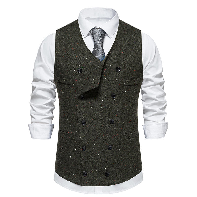 Herren elegante Anzugweste mit doppelt knöpfbarem Design und praktischen Taschen Nord Taschen
