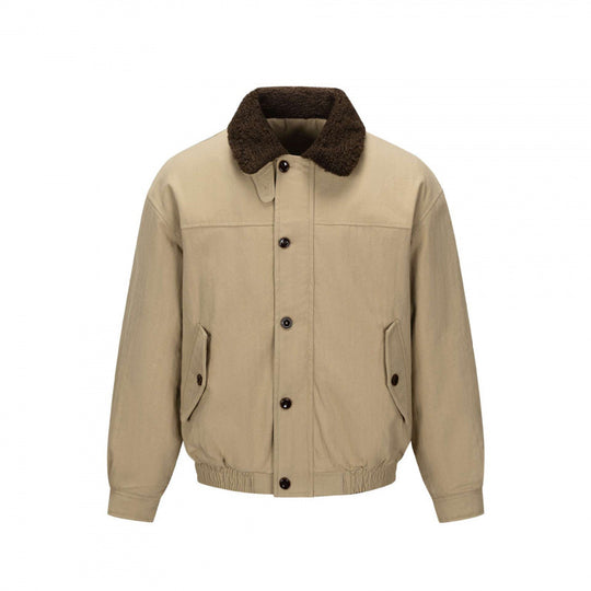 Herren Kurz geschnittene Blouson-Jacke im Field-Stil mit Teddykragen und Pattentaschen Nord Taschen