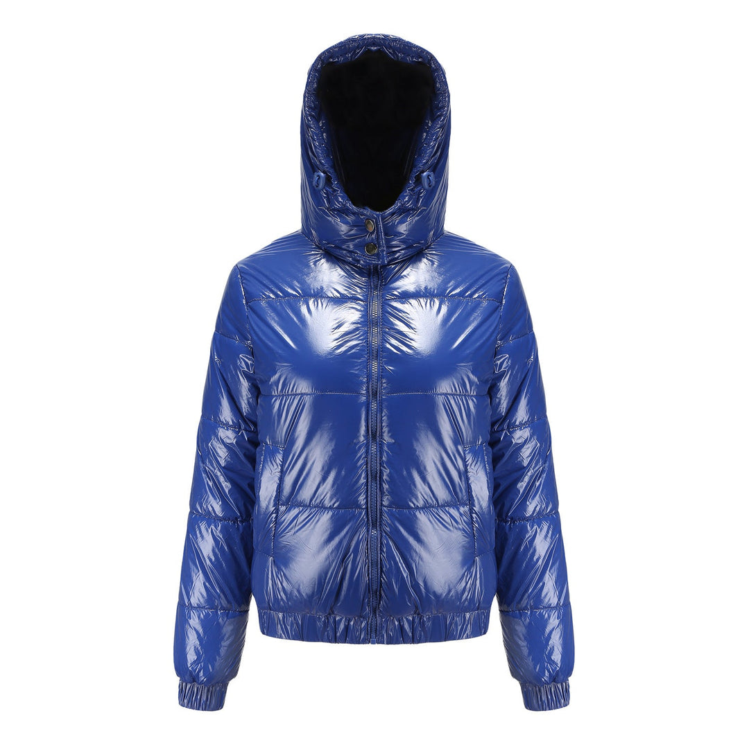 Damen glänzende Winterjacke mit Kapuze – Wasserabweisend & Wärmeisoliert – Nord Taschen