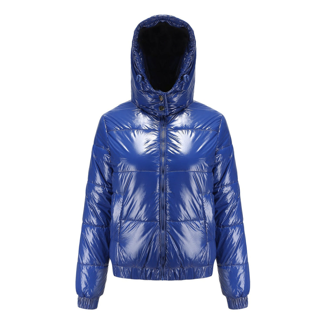 Glänzende Wasserabweisende Thermo Komfort Winterjacke Damen
