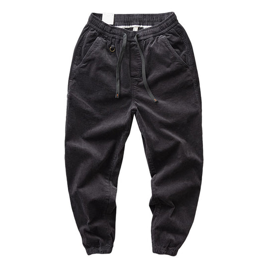 Herren Chino-Joggerhose aus Baumwollmix mit elastischem Bund, Tunnelzug und elastischen Knöchelbündchen Nord Taschen