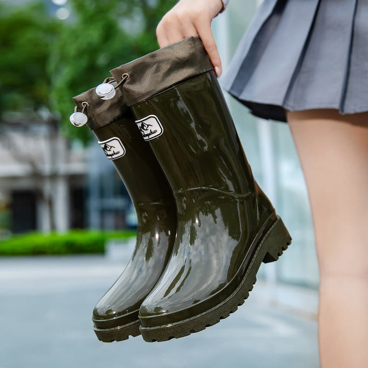 Damen Hochwertige und Stylische Gummistiefel mit Verstellbarem Schnürsystem Nord Taschen
