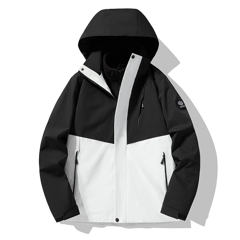 Herren Softshell-Outdoorjacke mit abnehmbarer Fleece‑Innenlage, verstellbarer Kapuze und wasserabweisenden Reißverschlüssen Nord Taschen