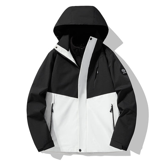 Herren Softshell-Outdoorjacke mit abnehmbarer Fleece‑Innenlage, verstellbarer Kapuze und wasserabweisenden Reißverschlüssen Nord Taschen