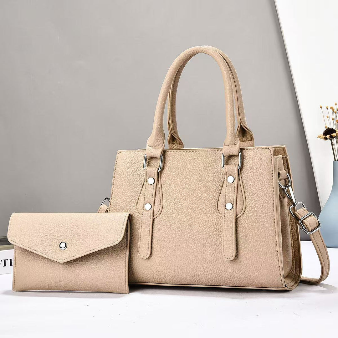 Damen Henkeltasche mit abnehmbarer Clutch und strukturiertem Design Nord Taschen
