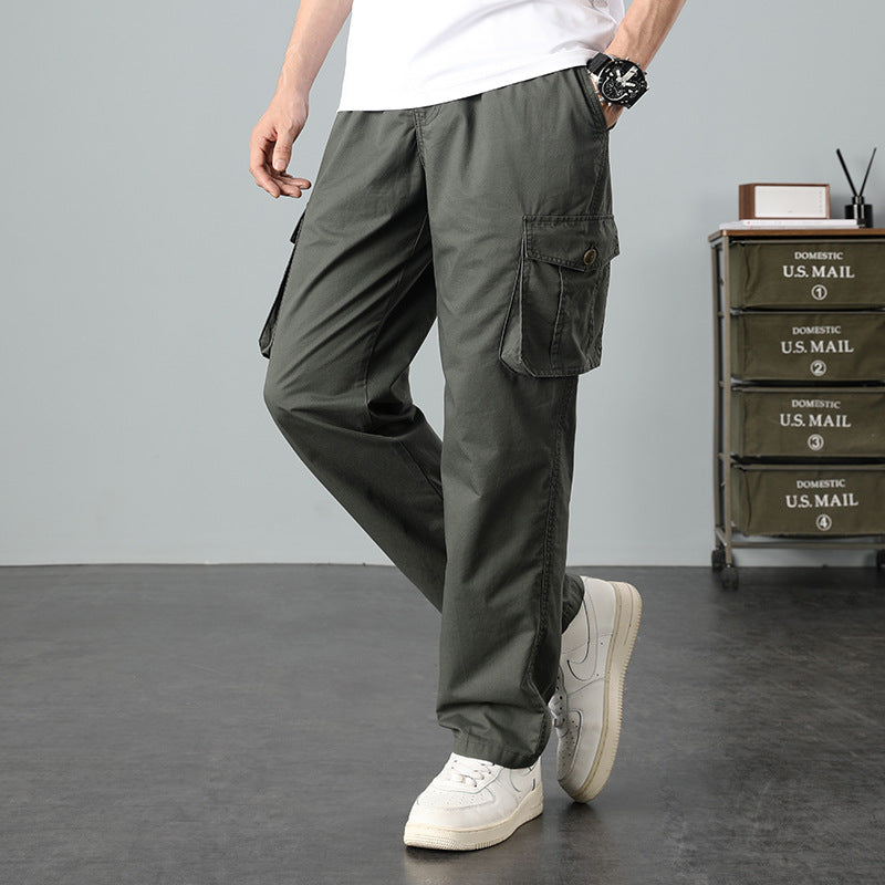 Herren Lässige Canvas-Cargohose mit großen Klappentaschen, Relaxed Fit & verstärkten Nähten Nord Taschen