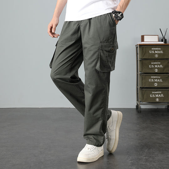 Herren Lässige Canvas-Cargohose mit großen Klappentaschen, Relaxed Fit & verstärkten Nähten Nord Taschen