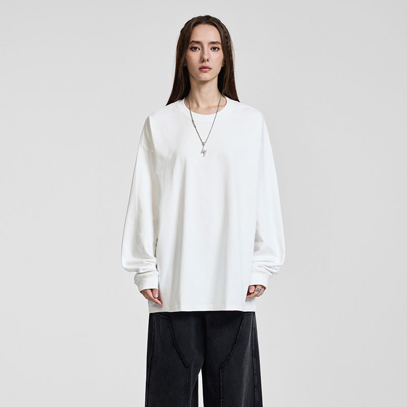 Herren Oversize-Langarmshirt mit überschnittener Schulter und Rundhalsausschnitt Nord Taschen