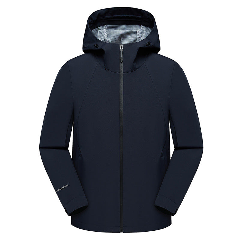 Herren dreilagige Softshell-Kapuzenjacke mit nahtversiegelter Wetterschutzmembran und ergonomischem Schnitt Nord Taschen