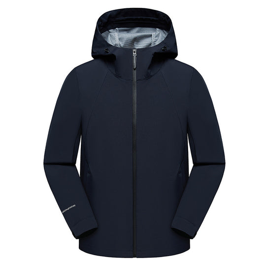 Herren dreilagige Softshell-Kapuzenjacke mit nahtversiegelter Wetterschutzmembran und ergonomischem Schnitt Nord Taschen