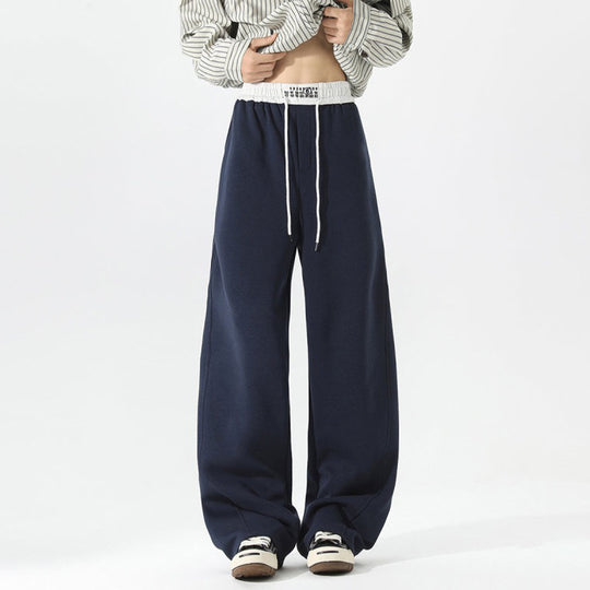 Damen Weite Loungehose mit elastischem Bund, Tunnelzug und fließender Oversize-Silhouette Nord Taschen
