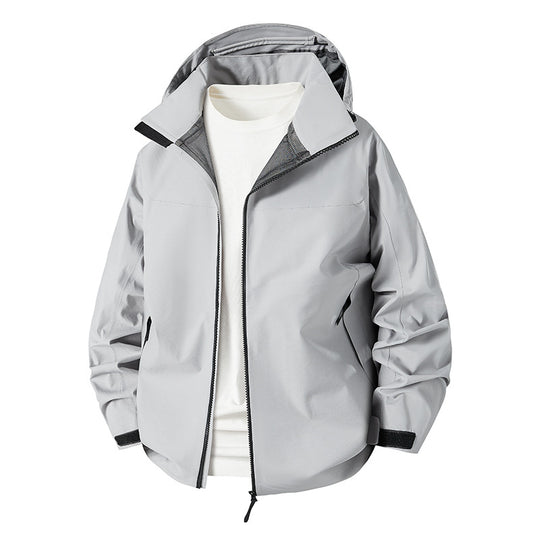 Damen Wasserabweisende atmungsaktive Kapuzenjacke mit verstellbaren Bündchen Nord Taschen