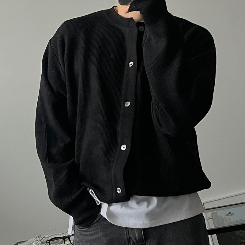 Herren Elegante Knopfleiste Strickjacke Nord Taschen